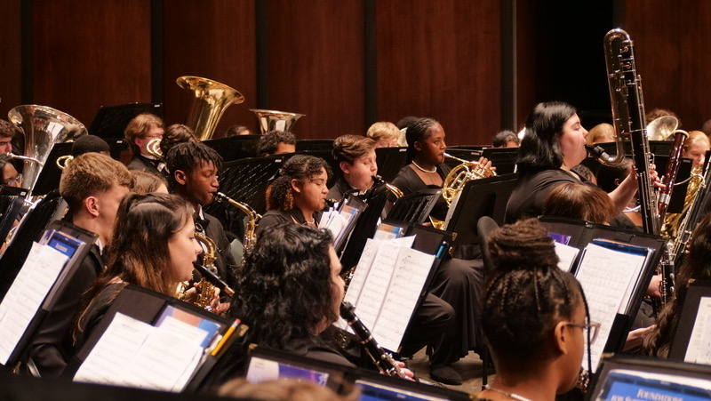 Symphonic Band musicians performing in concert